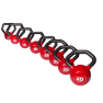 Body Solid Juego de Mancuernas Rusas Kettlebell Body Solid KBLS180 peso de  5,10, 15, 20, 25, 30, 35 y 40 Lbs. Recubiertas de Vinil