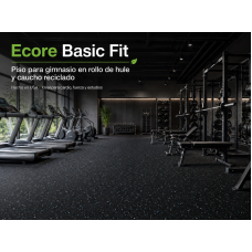 Piso para Gimnasio Ecore Basic Fit en Rollo de Hule Reciclado Hecho en USA – Distribuidor México