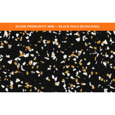 Piso para Gimnasio Ecore Premium Fit Black Gold 6 mm con ECOGuard Rollo 18.58 m² – Oportunidad