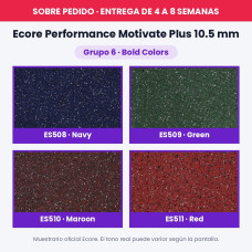 Piso para Gimnasio Ecore Performance Motivate Plus 10.5 mm Bold Colors – Navy, Green, Maroon y Red – Rollo de Caucho 9.29 m² Hecho en USA Piso para Gimnasio Ecore Performance Motivate Plus 10.5 mm Bold Colors – Navy, Green, Maroon y Red – Rollo de Caucho 9.29 m² Hecho en USA