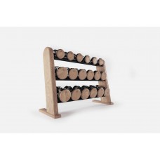 NOHRD DumbBells Vintage – Set de Mancuernas con Rack de Madera – Distribuidor México