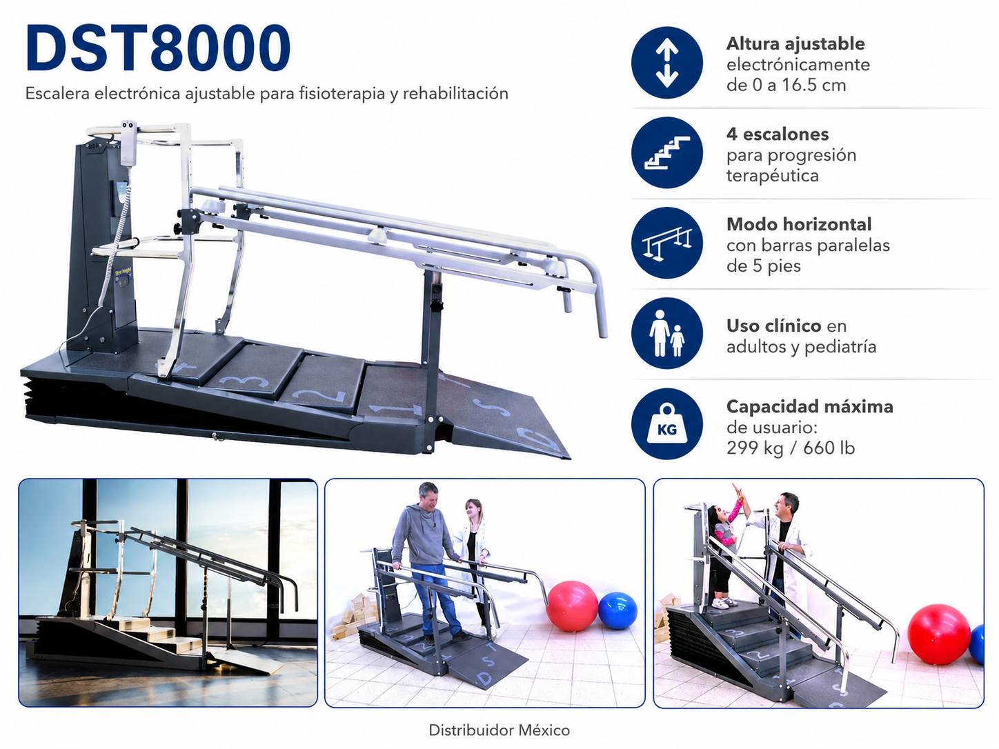 HCI DPE Medical DST8000 escalera electrónica para rehabilitación física y fisioterapia
