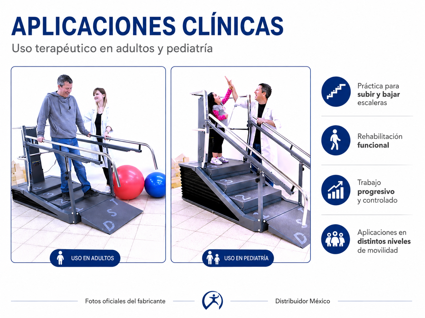 HCI DST8000 aplicaciones clínicas para adultos y pediatría en rehabilitación