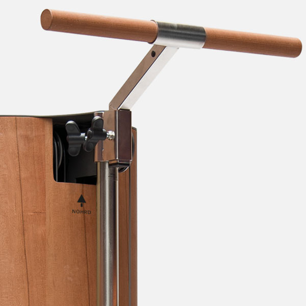 Barra de dominadas ajustable en altura de la NOHRD SlimBeam Cherry