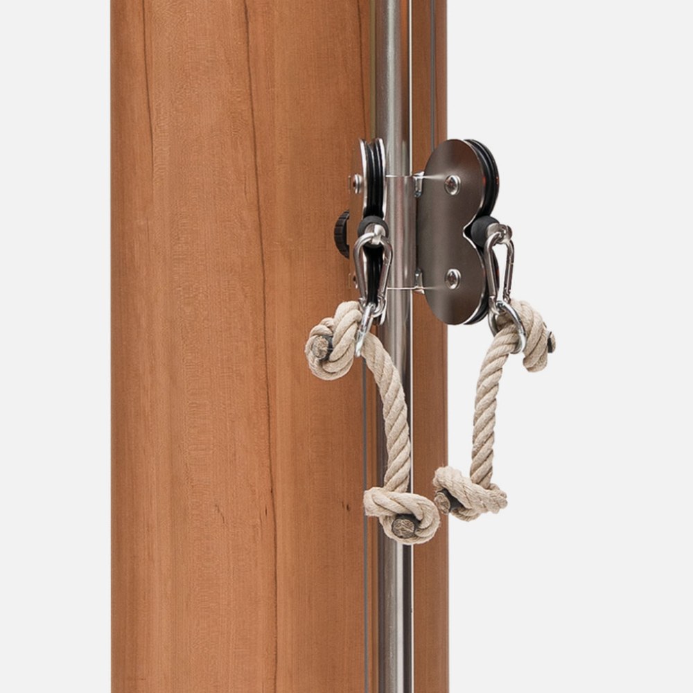 Veta de madera de cerezo y poleas de la máquina NOHRD SlimBeam Cherry