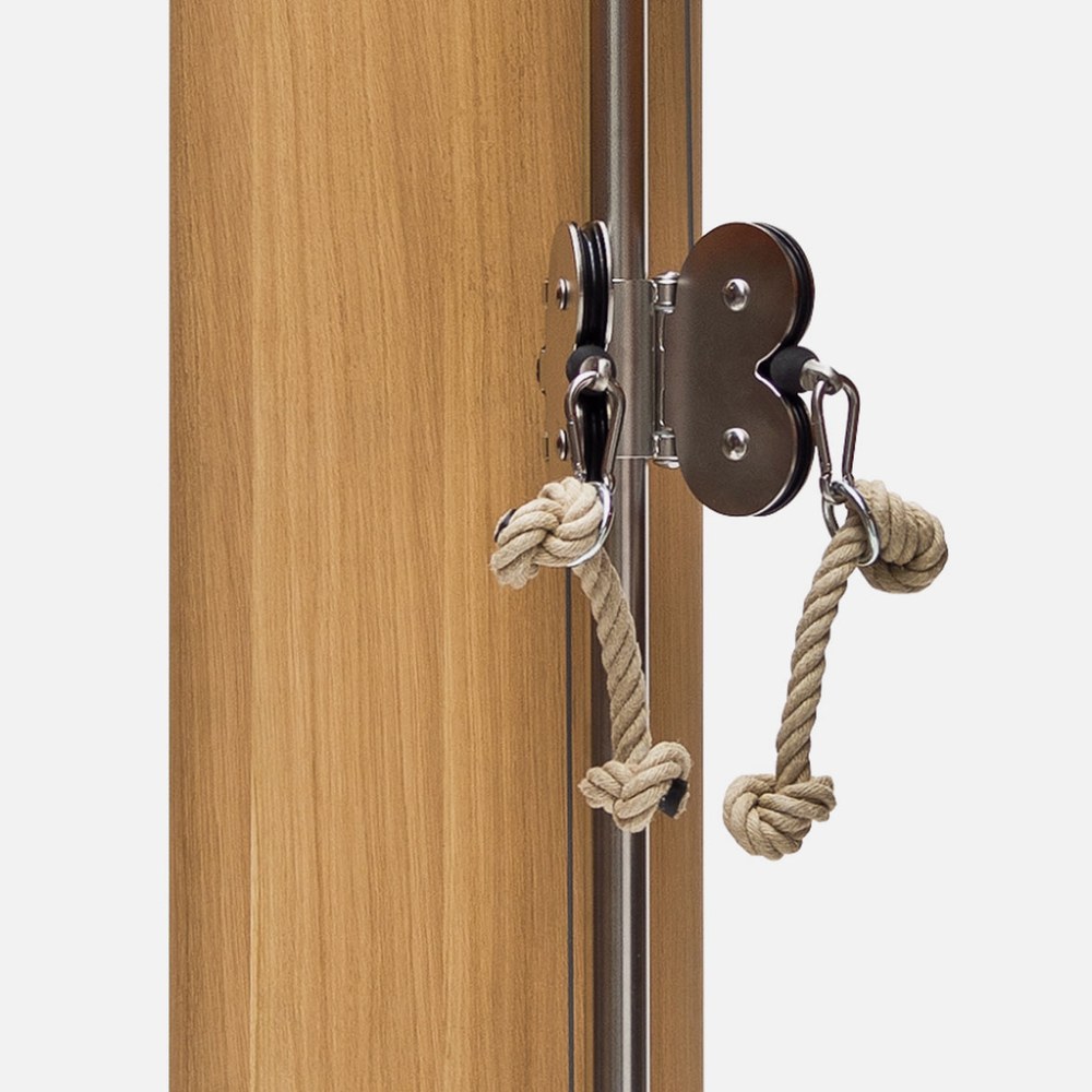 Veta de madera de roble y poleas de la máquina NOHRD SlimBeam Oak