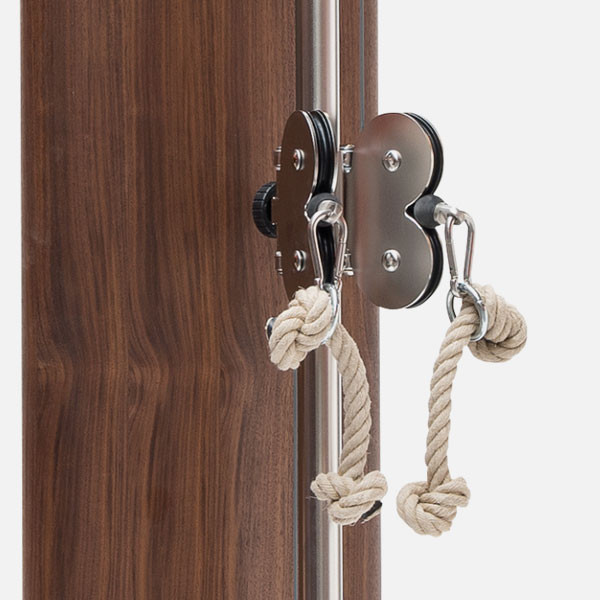 Mariposa giratoria de dos poleas de la máquina de cable NOHRD SlimBeam Walnut